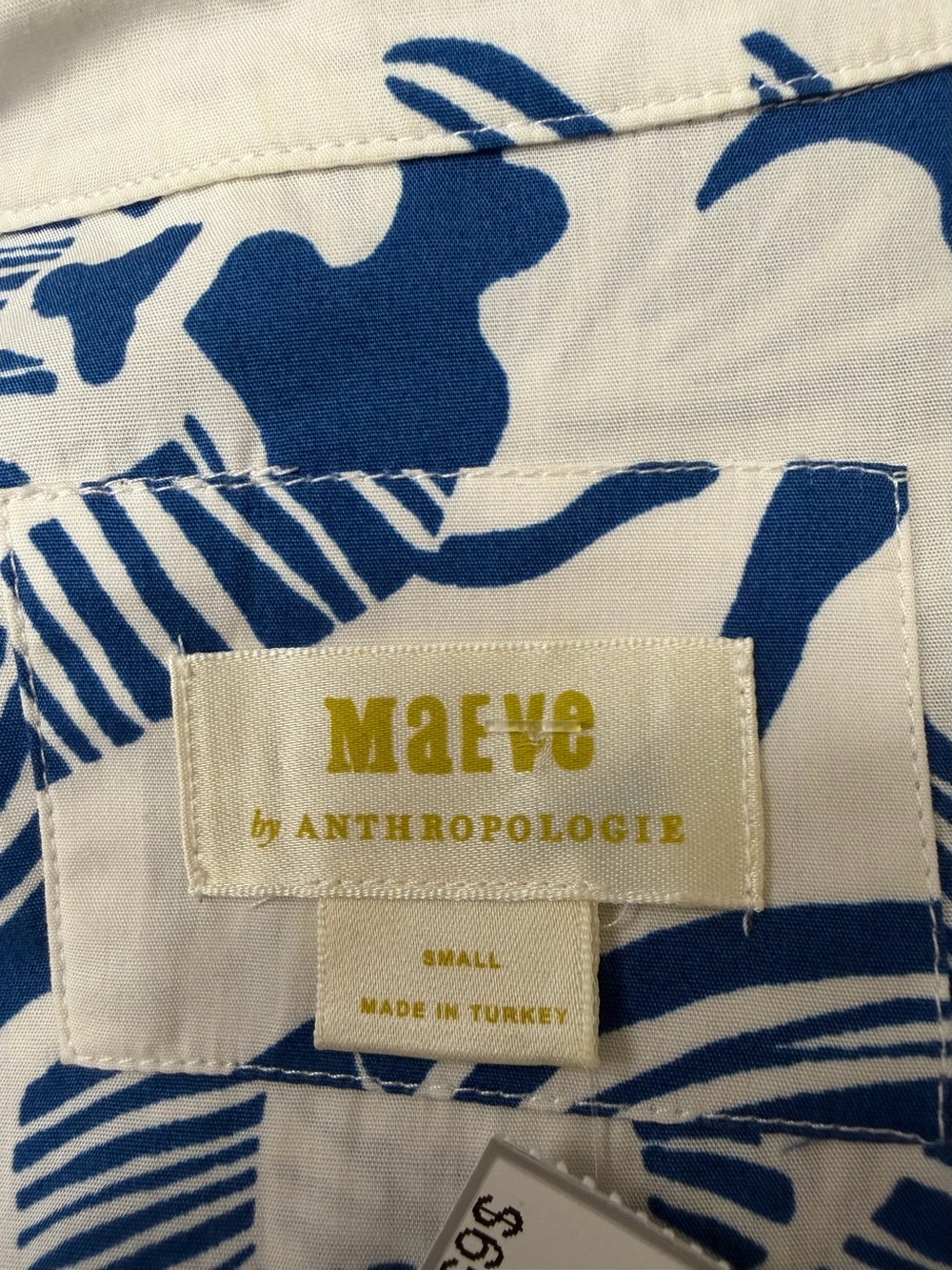 Anthropologie Maeve Blue and White Floral Print Dress - Picture 5 of 5